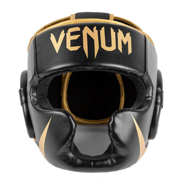 Kask bokserski Venum Challenger Czarno/Złoty