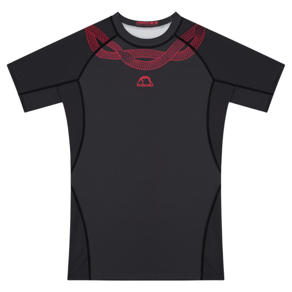 Rashguard z krótkim rękawem męski Manto Uroboros Czarny