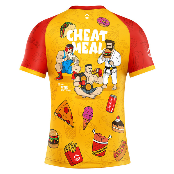 Rashguard z krótkim rękawem męski Ground Game Cheat Meal