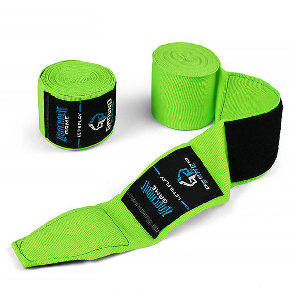 Bandaże bokserskie Ground Game Neon 4m Zielony
