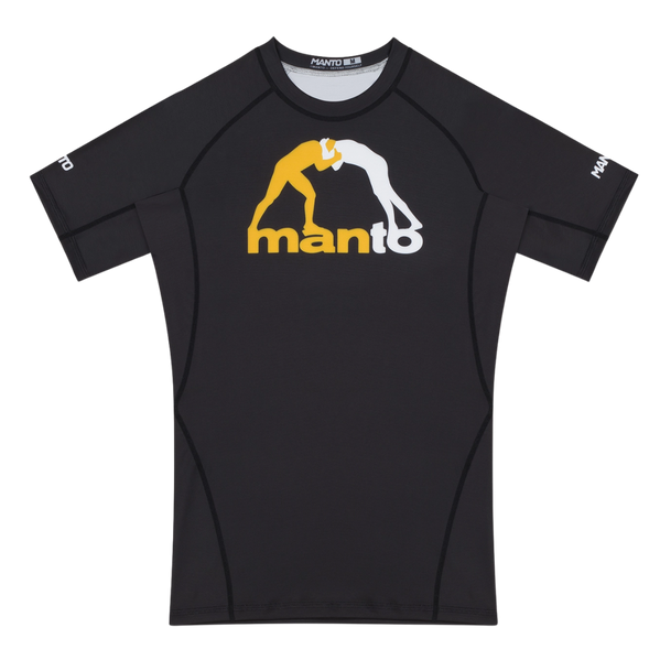 Rashguard z krótkim rękawem męski Manto Logo Czarny