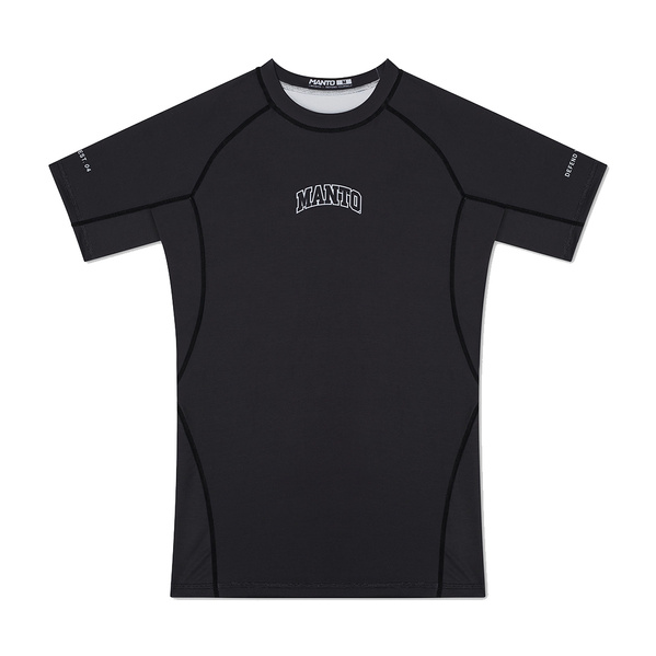 Rashguard z krótkim rękawem męski Manto Varsity Czarny