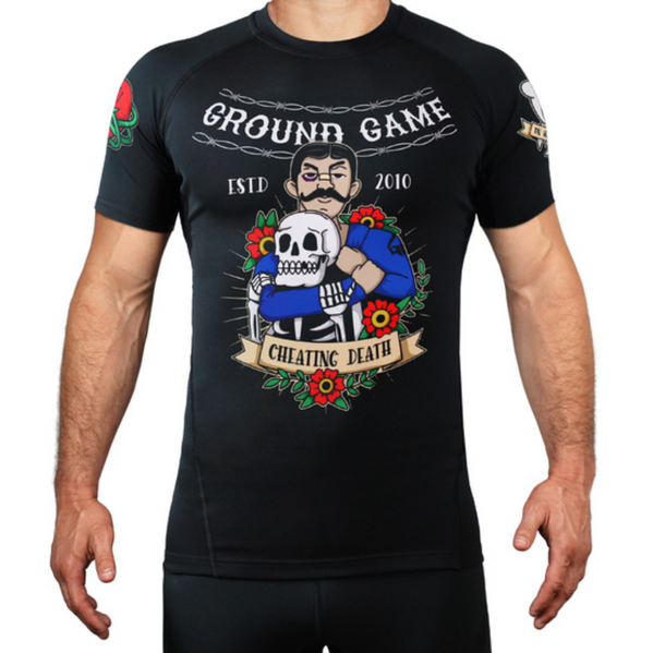 Rashguard z krótkim rękawem męski Ground Game Oldschool
