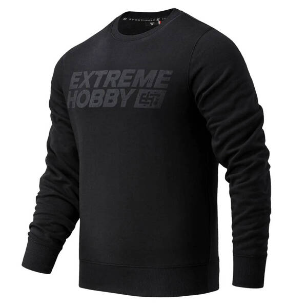 Bluza męska bez kaptura Extreme Hobby Block Czarny-czarny