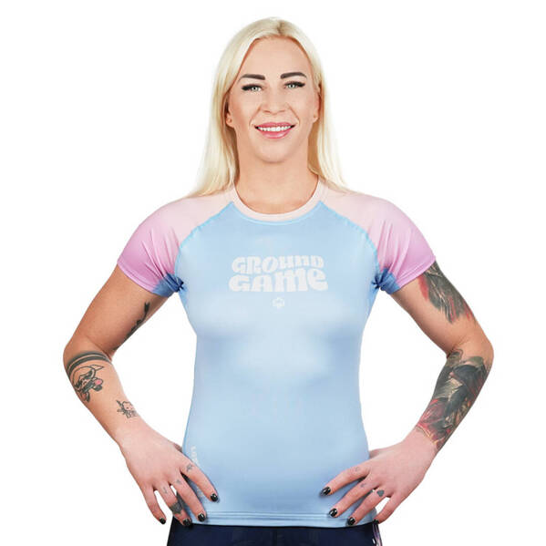 Rashguard damski Ground Game Athletic Light Blue Niebieski