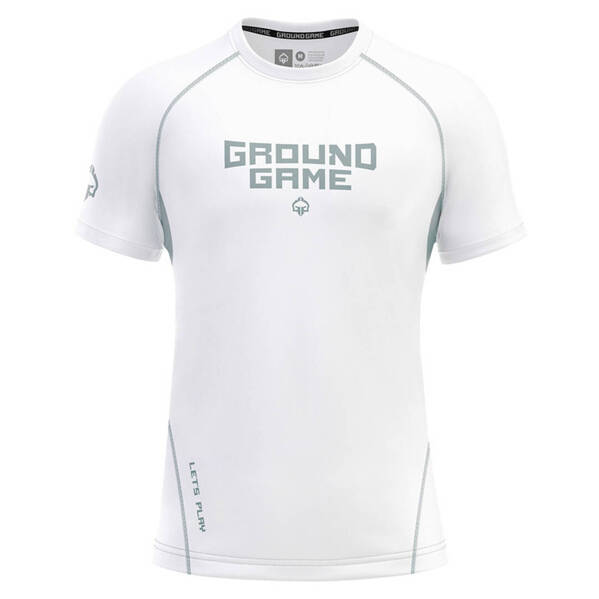 Rashguard z krótkim rękawem męski Ground Game Athletic Platinum Biały