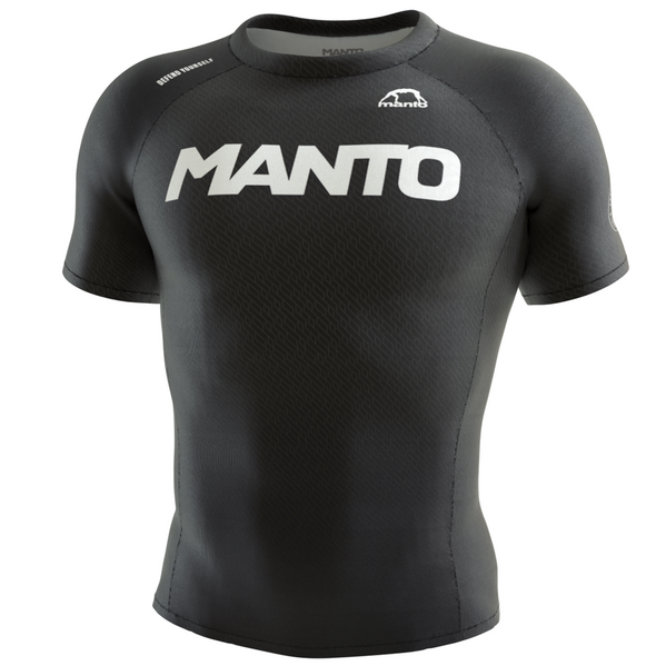 Rashguard z krótkim rękawem męski Manto Rank Czarny