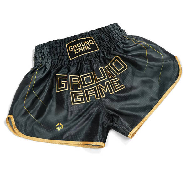 Spodenki Muay Thai Ground Game Gold 2.0 Czarne