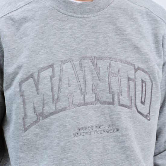 Bluza męska bez kaptura Manto Varsity Szara